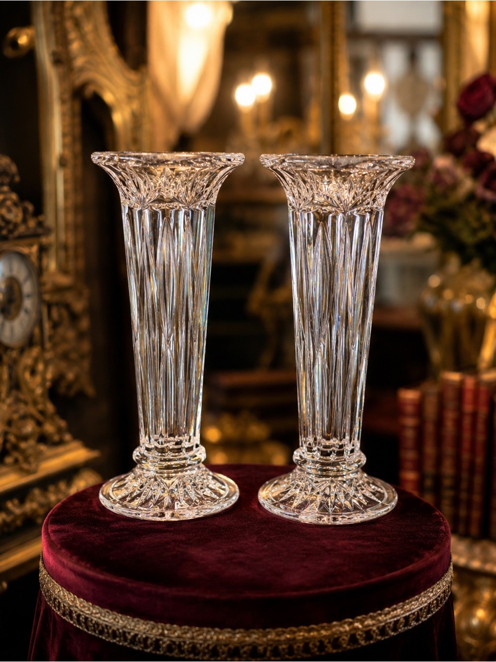 Princess House Crystal Candlestick/Bud Vases Set *Retired*